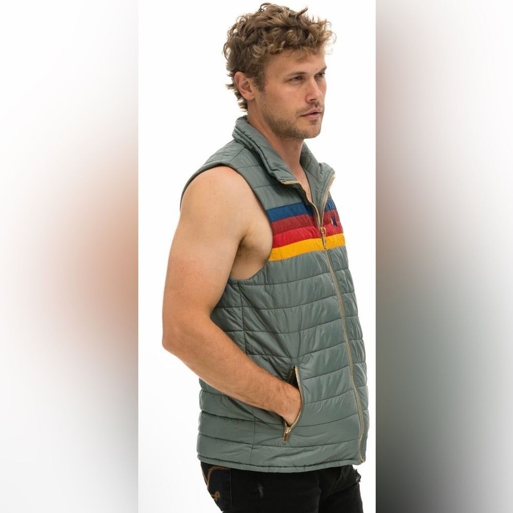 Aviator Nation Unisex 4 STRIPE VEST - SEDONA